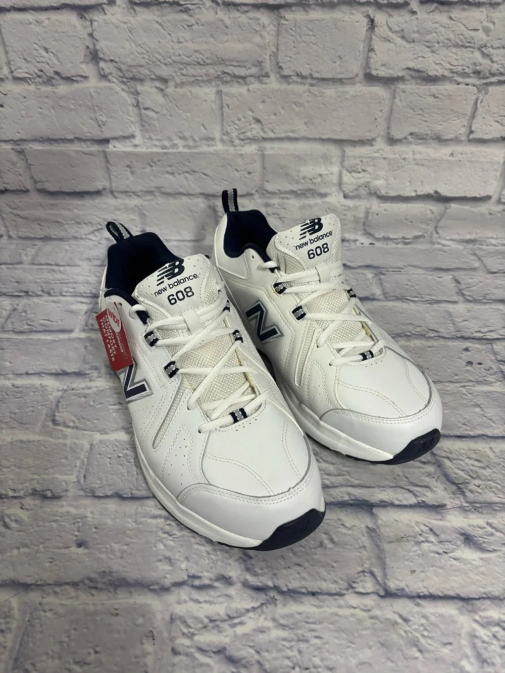 NEW BALANCE 608 V5 SIZE 13 4E EXTRA-WIDE WIDTH WHITE NAVY SNEAKER MX608WN5 NEW